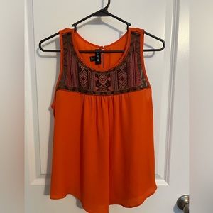Orange A Byer Sleeveless Top